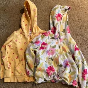 2 zip-up sweatshirts - 2T